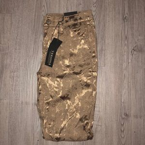 Gold Foil Skinny Jeans